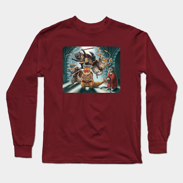 Teenage Mutant Ninja Kittens Long Sleeve T-Shirt by GeekyPet